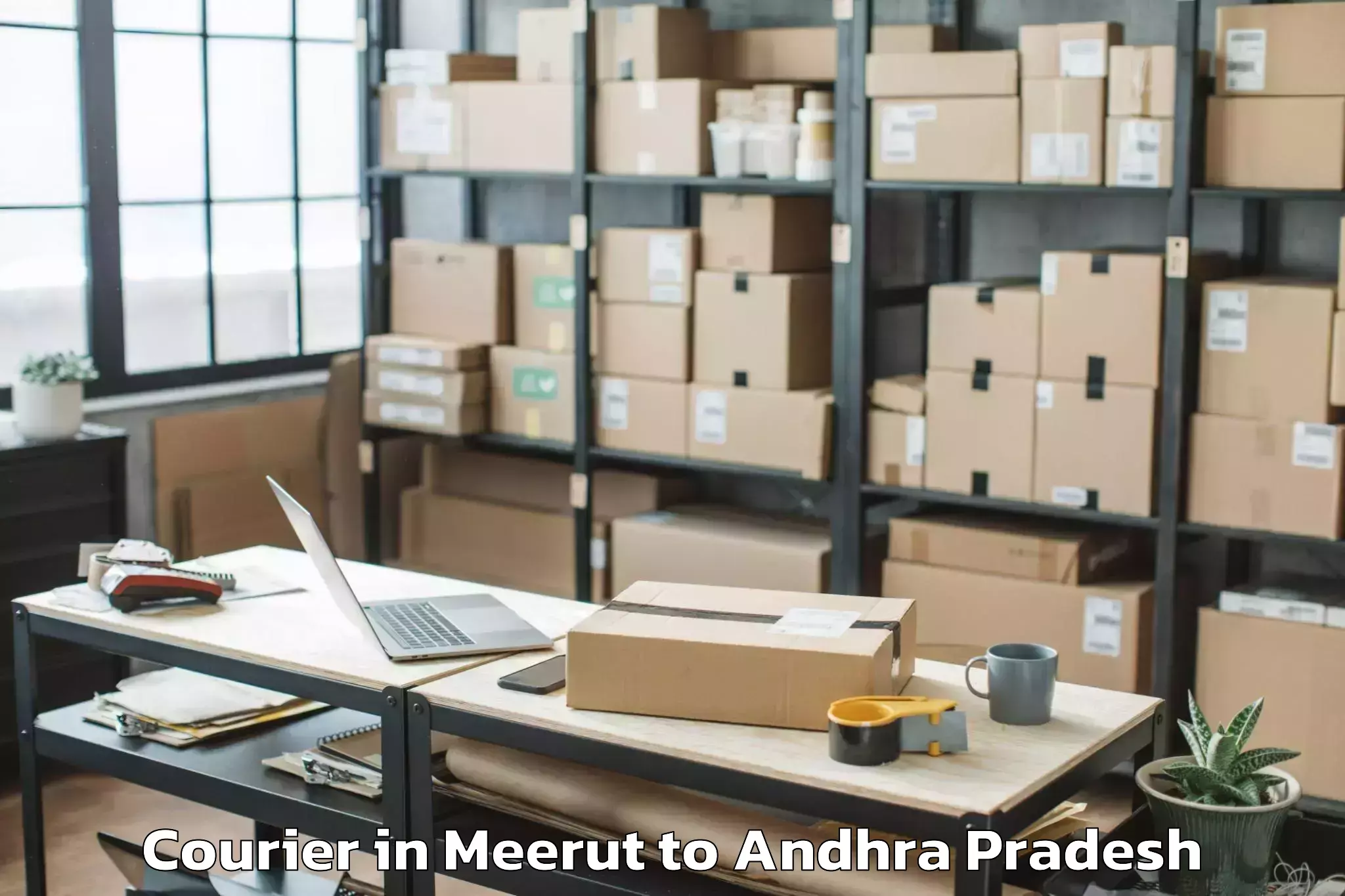 Affordable Meerut to Tenali Courier